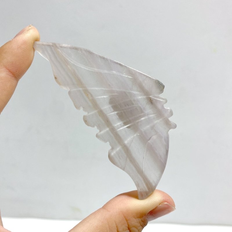 6 Pairs Small Fluorite Butterfly Wing Carving With Stand - Wholesale Crystals