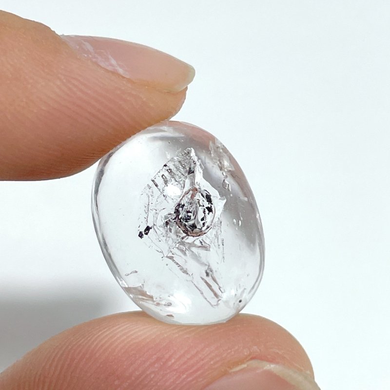 6 Pieces Enhydro Quartz Oval Cabochon Polished Crystal DIY Pendant 2 - Wholesale Crystals