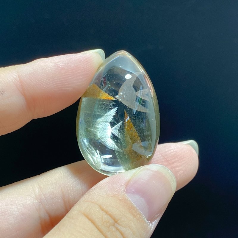6 Pieces Fish Garden Quartz Inner Scene Carving -Wholesale Crystals