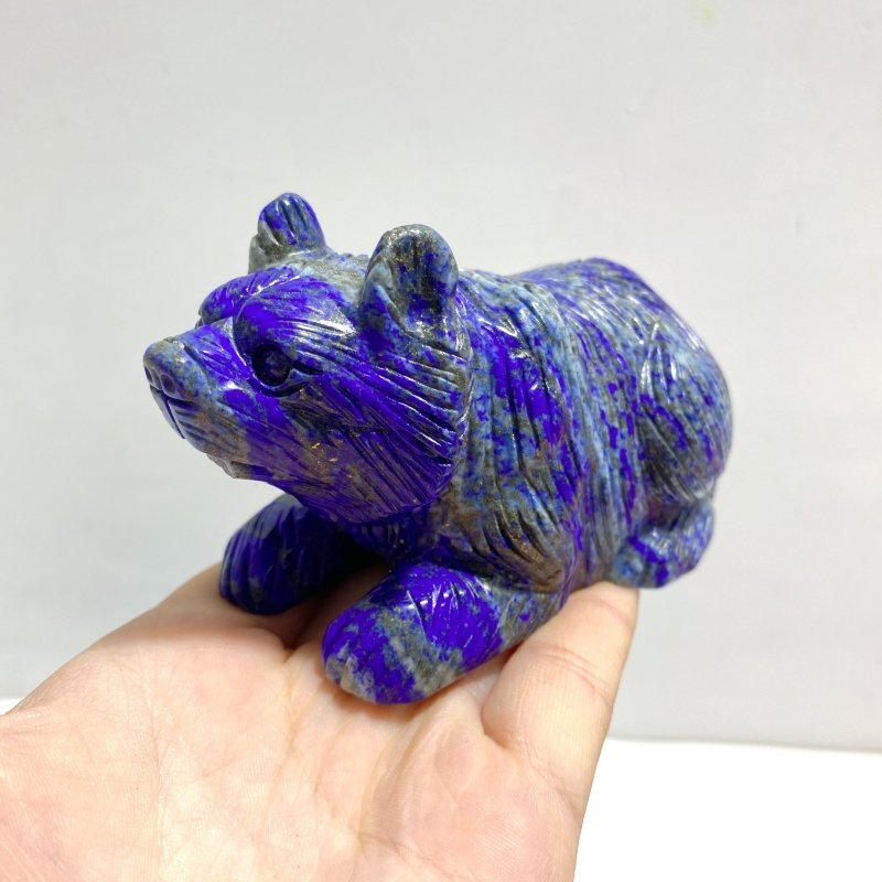 6 Pieces Lapis Lazuli Bears Carving - Wholesale Crystals