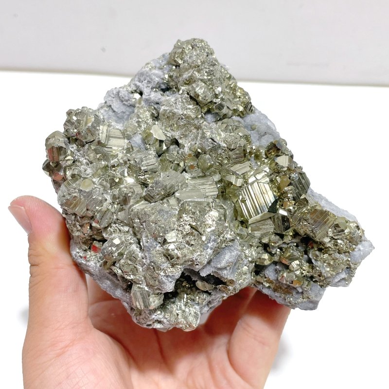 6 Pieces Raw Pyrite Mineral Specimen Home Decor For Collection - Wholesale Crystals