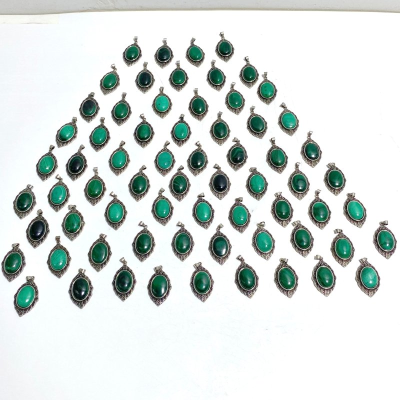 67 Pieces Beautiful Malachite Pendants -Wholesale Crystals
