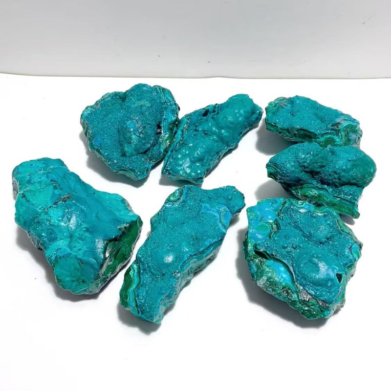 7 Pieces Beautiful Chrysocolla Mixed Malachite Specimen - Wholesale Crystals