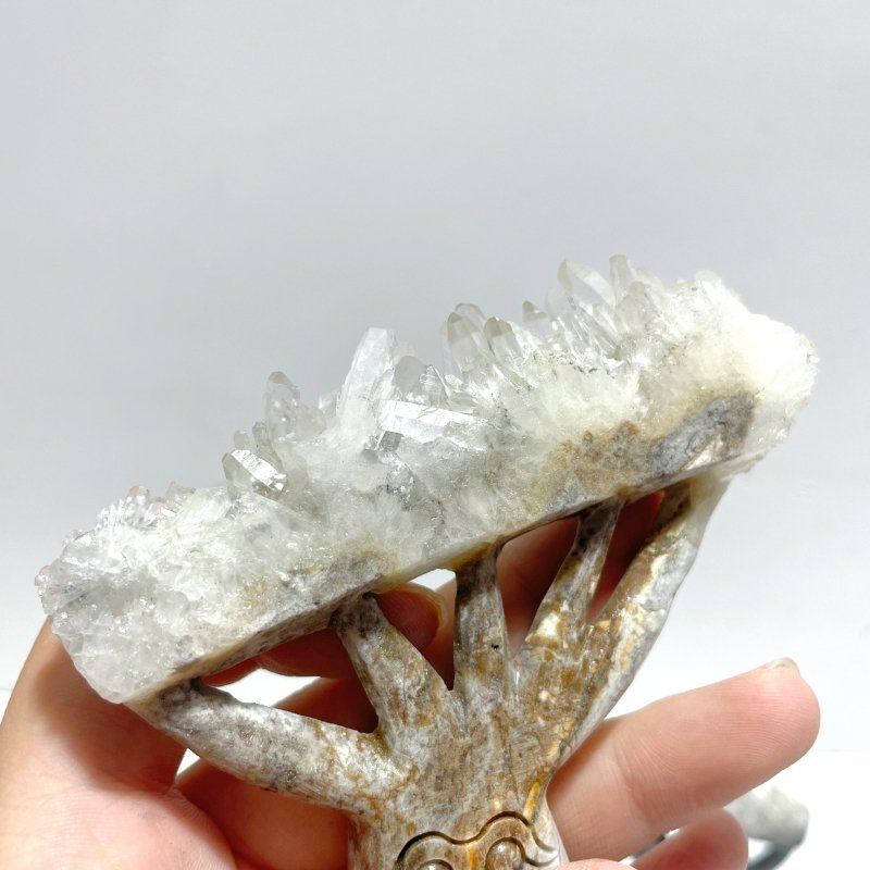 7 Pieces Clear Quartz Cluster Dendroid Guard Carving - Wholesale Crystals