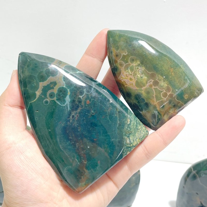 7 Pieces Green 6th Vein Ocean Jasper Arrow Head Shape Home Decor - Wholesale Crystals