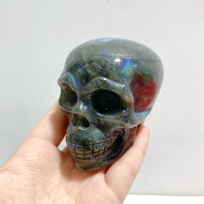 7 Pieces Labradorite Skull Carving - Wholesale Crystals