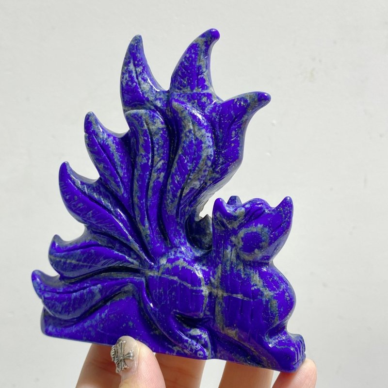 7 Pieces Lapis Lazuli Nine-tailed Fox Carving -Wholesale Crystals