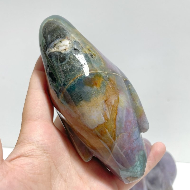 7 Pieces Ocean Jasper Penguin Carving - Wholesale Crystals