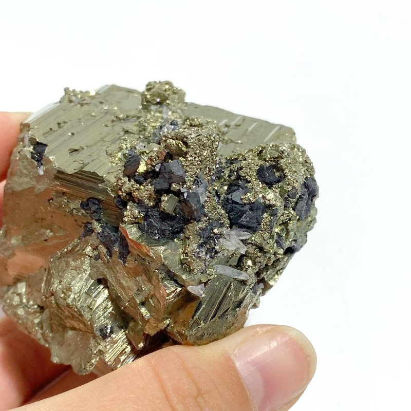 7 Pieces Raw Pyrite Mixed Calcite Mineral Specimen Home Decor For Collection - Wholesale Crystals