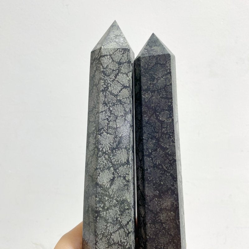 7 Pieces Tall Snowflake Stone Point -Wholesale Crystals