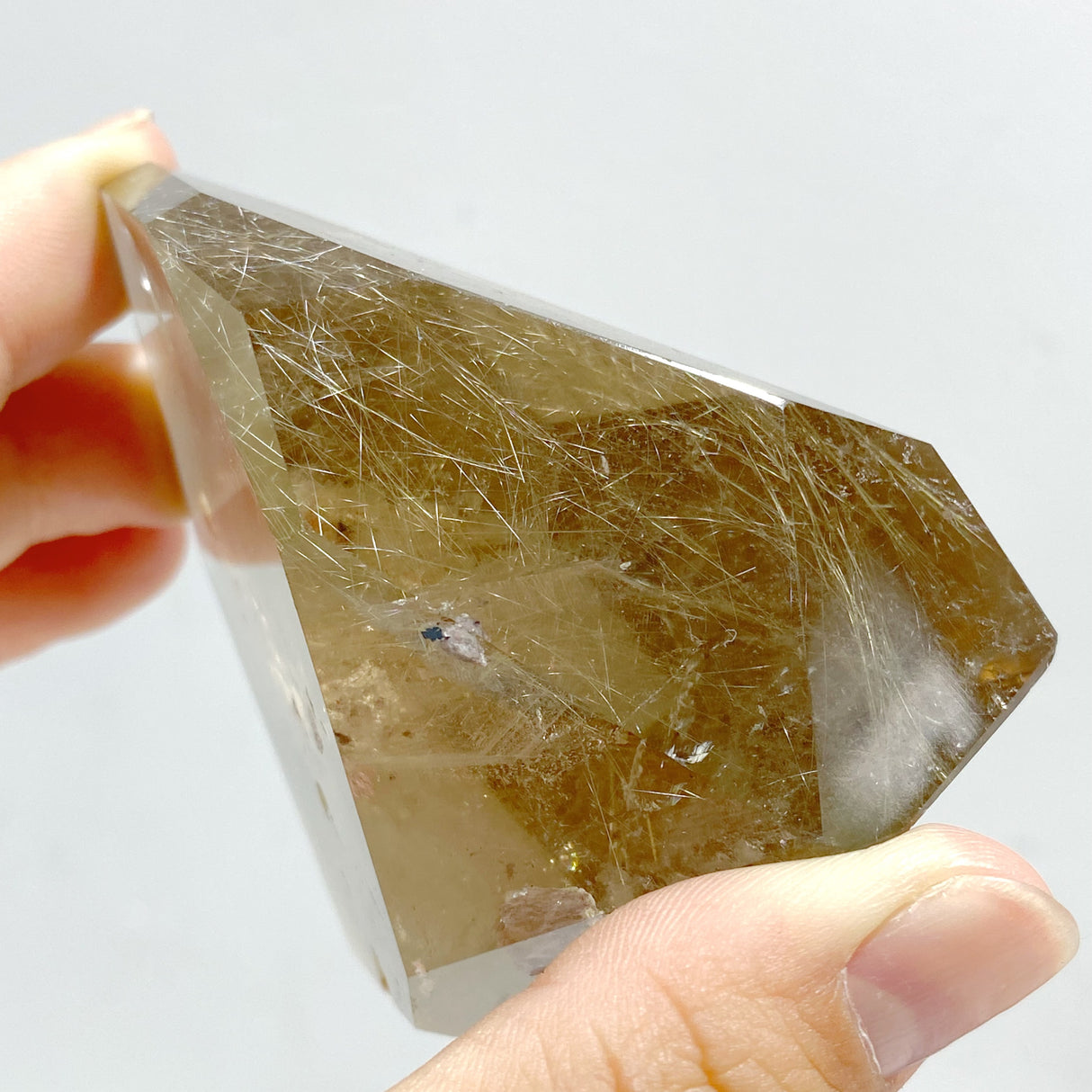 4 Pieces Golden Rutile Quartz Free Form With Stand