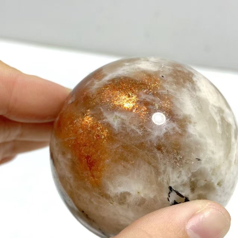 8 Pieces High Quality Sunstone Spheres - Wholesale Crystals
