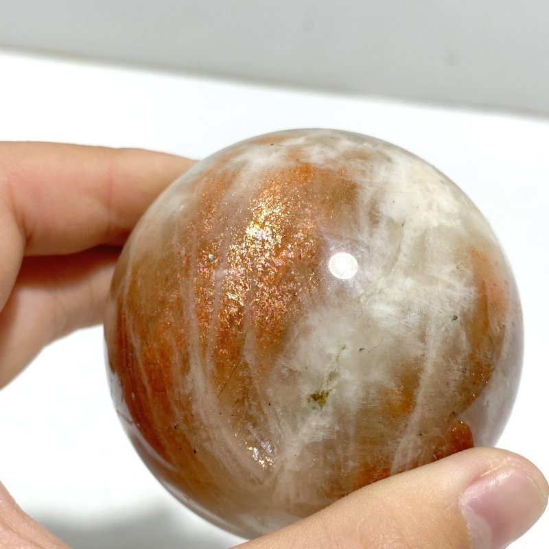 8 Pieces High Quality Sunstone Spheres - Wholesale Crystals