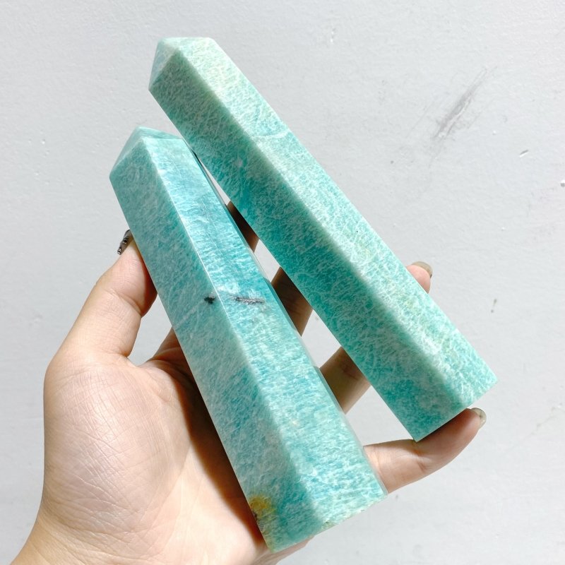 8 Pieces Large Amazonite Tower Points -Wholesale Crystals
