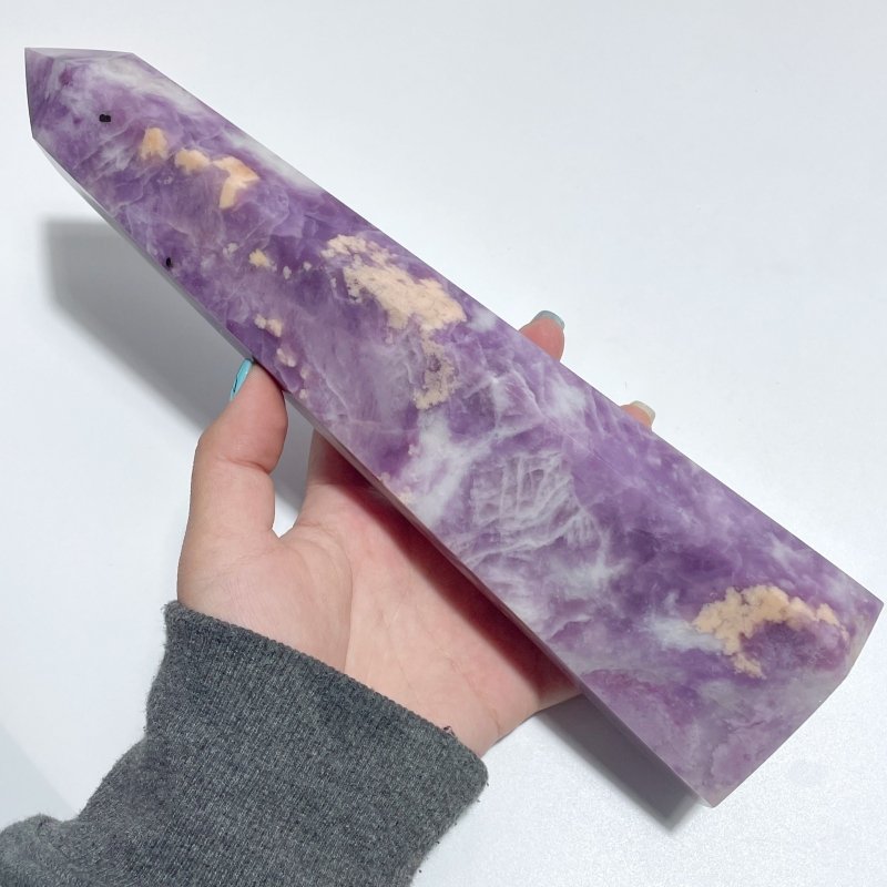 8.2 - 10.8in 6 Pieces Large Lepidolite Tower - Wholesale Crystals