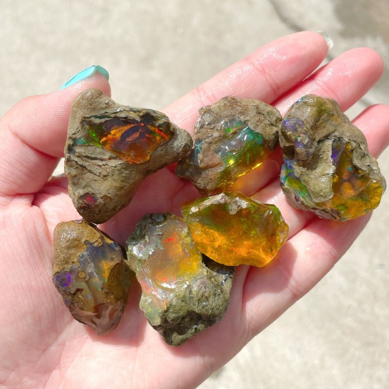 83 Pieces Natural Raw Opal Gemstone Stone - Wholesale Crystals