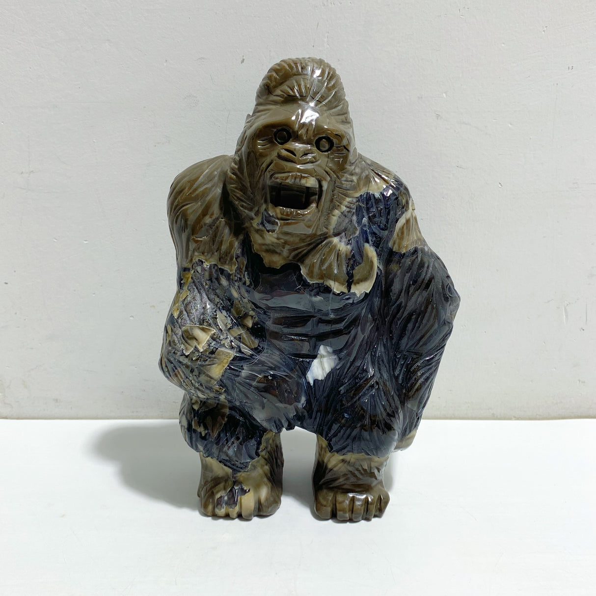Unique Volcano Agate King Kong Ape Carving #10