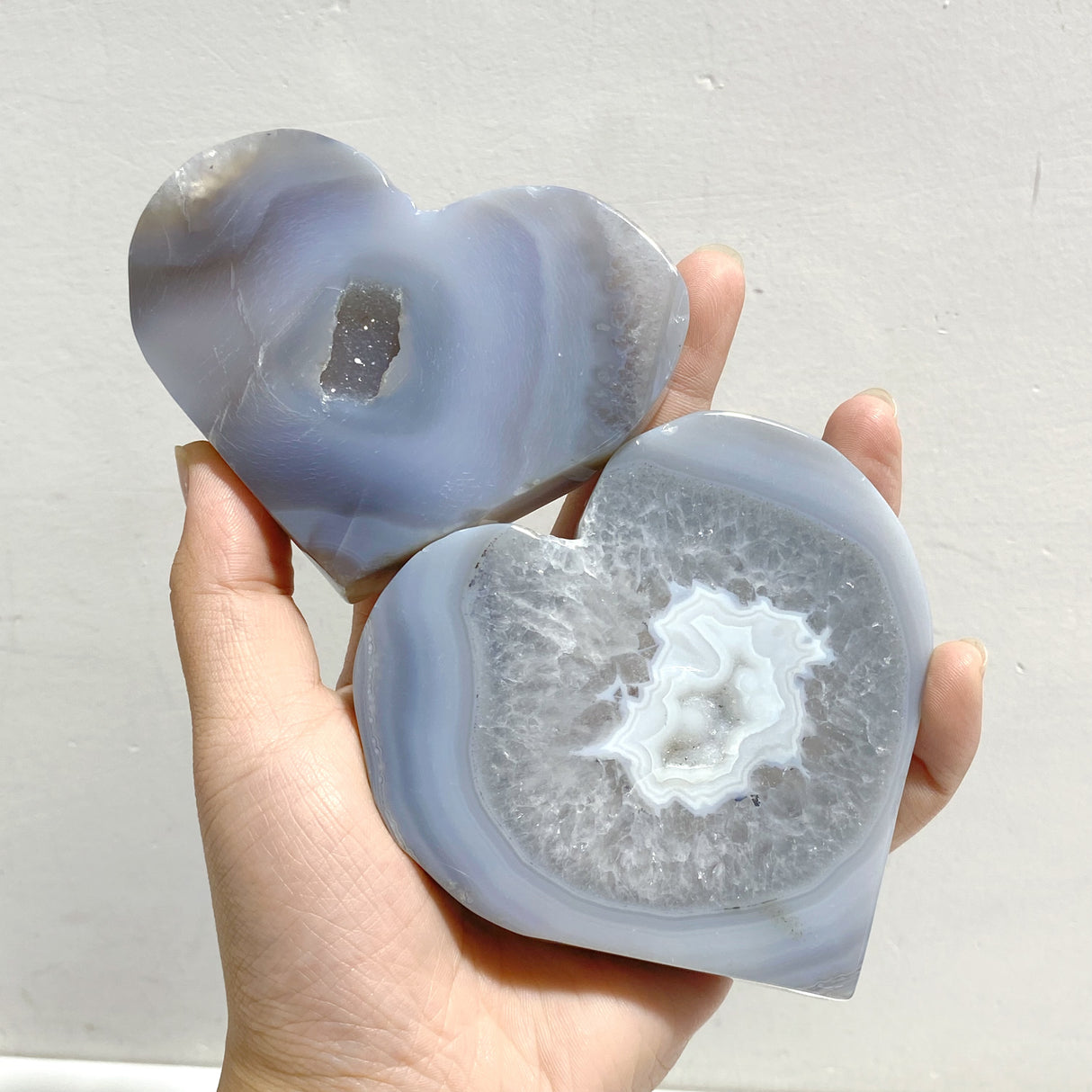 19 Pieces Geode Druzy Agate Heart