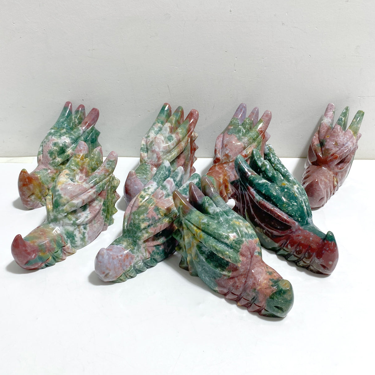 8 Pieces Ocean Jasper Dragon Head Closeout