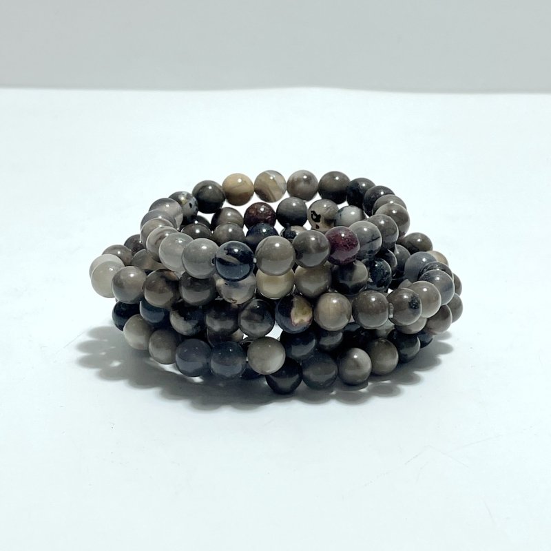 8mm Volcano Agate Bracelet Wholesale(UV - Reactive) - Wholesale Crystals