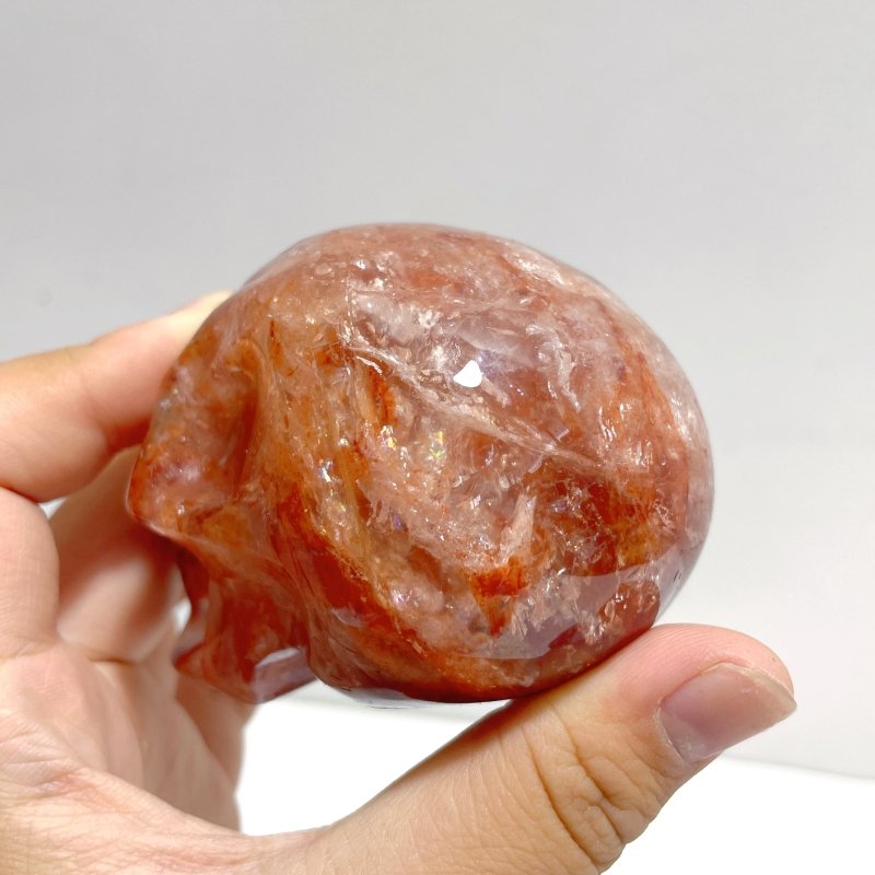 9 Pieces Fire Quartz Skull Carving - Wholesale Crystals