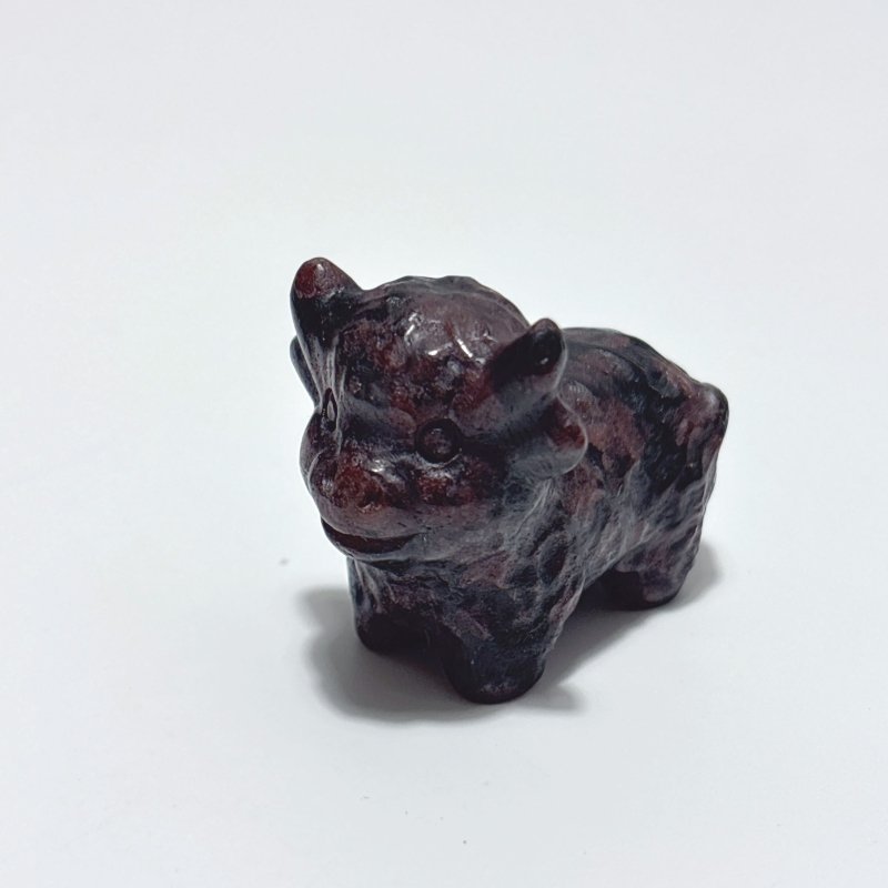 9 Types Cute OX Calf Carving Wholesale Obsidian Pink Opal Green Aventurine - Wholesale Crystals