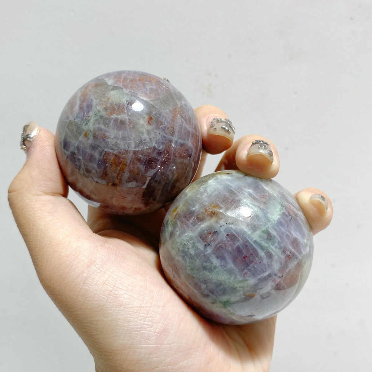 12 Pieces High Quality Sunstone Mixed Cordierite Spheres