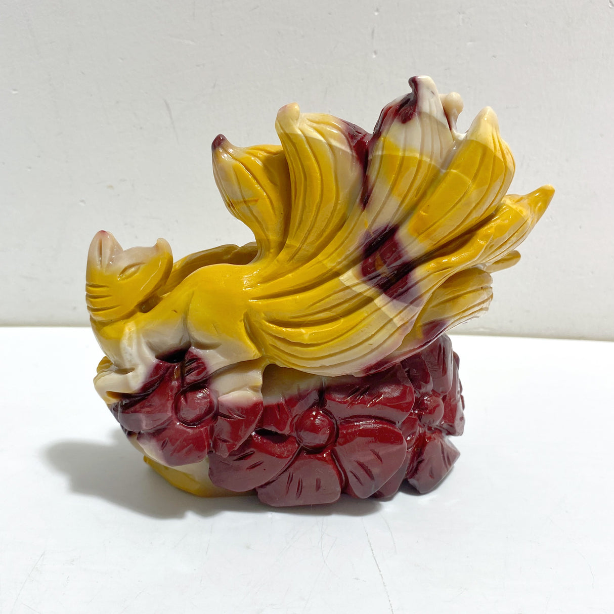 Unique Mookaite Nine-tailed Fox Carving #8