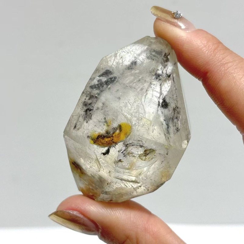 A95 Enhydro Crystal Many Moving Bubble Black Quicksand - Wholesale Crystals