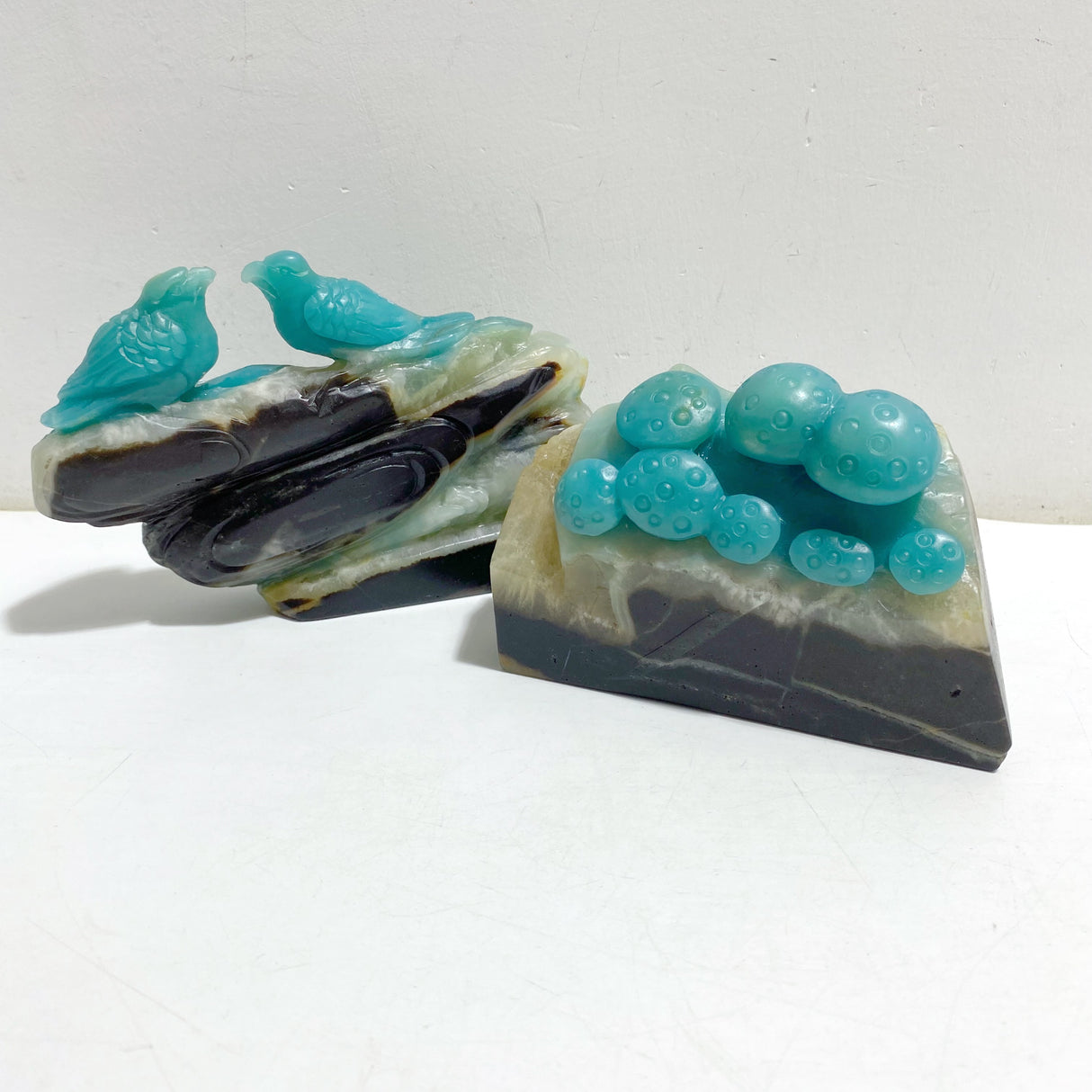 2 Pieces Caribbean Calcite Carving