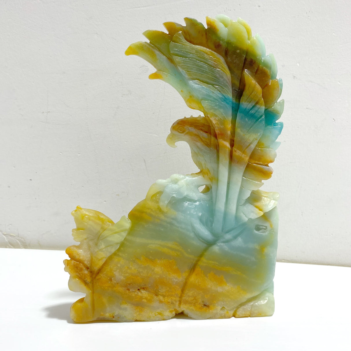 Unique Caribbean Calcite Eagle Carving