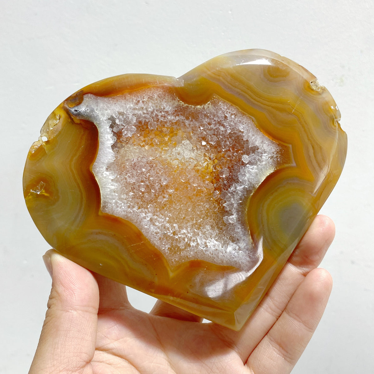 10 Pieces Geode Druzy Agate Heart