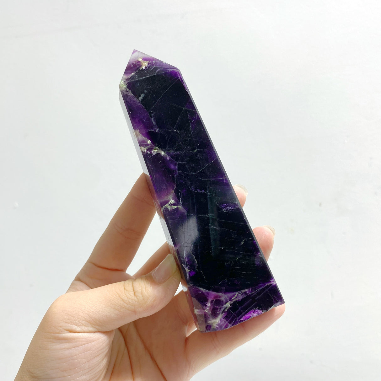 8 Pieces Feather Fluorite Four-sided Points