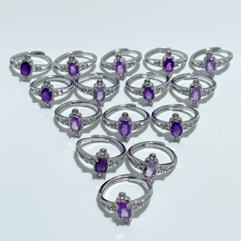 Beautiful Amethyst Cut Faceted Ring Wholesale - Wholesale Crystals