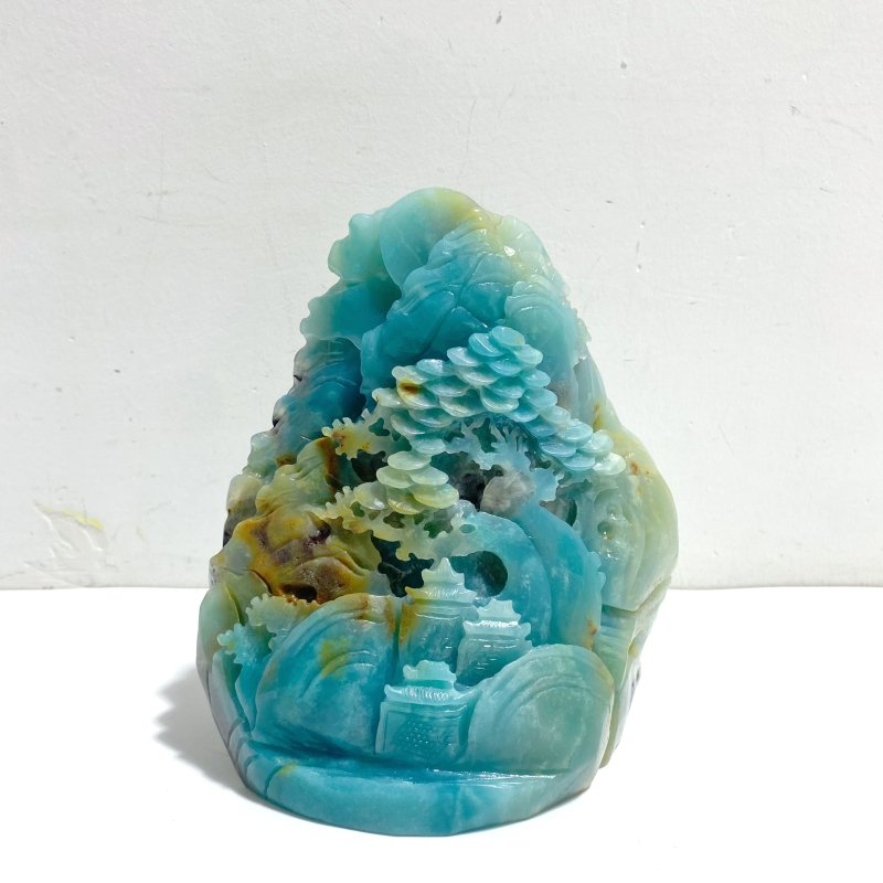 Beautiful Caribbean Calcite Landscape Pavilion Carving 4 - Wholesale Crystals