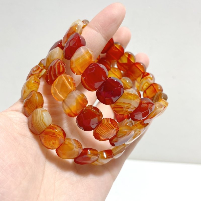 Beautiful Carnelian Cut Faceted Bracelet Wholesale -Wholesale Crystals