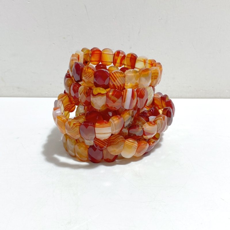 Beautiful Carnelian Cut Faceted Bracelet Wholesale -Wholesale Crystals