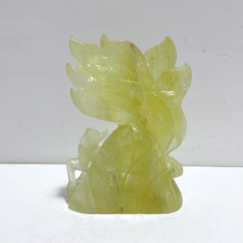 Beautiful Citrine Nine - tailed Fox Carving - Wholesale Crystals