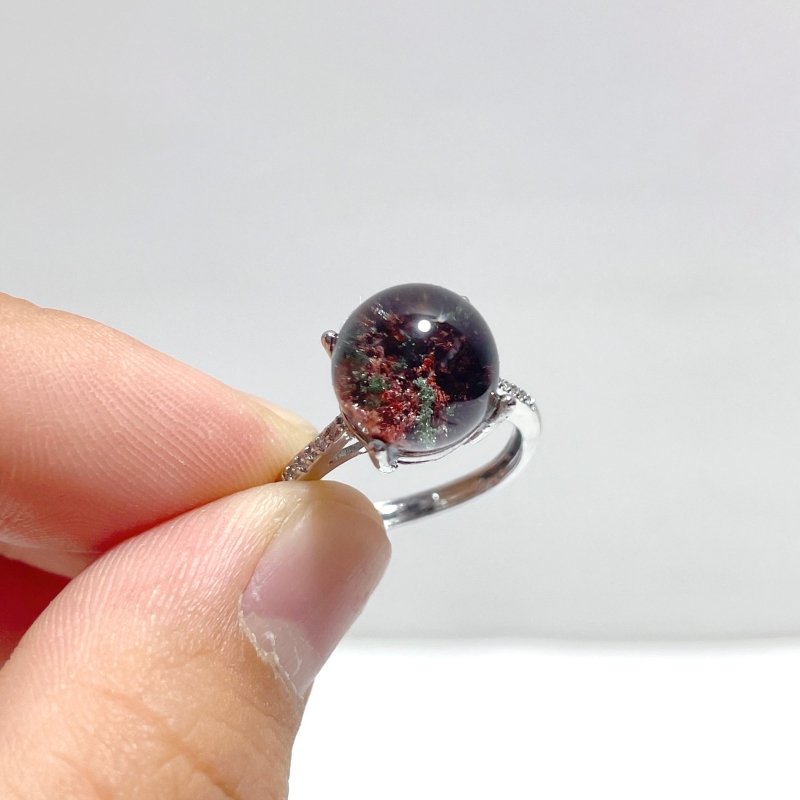 Beautiful Clear Garden Quartz Sphere Rings Wholesale - Wholesale Crystals