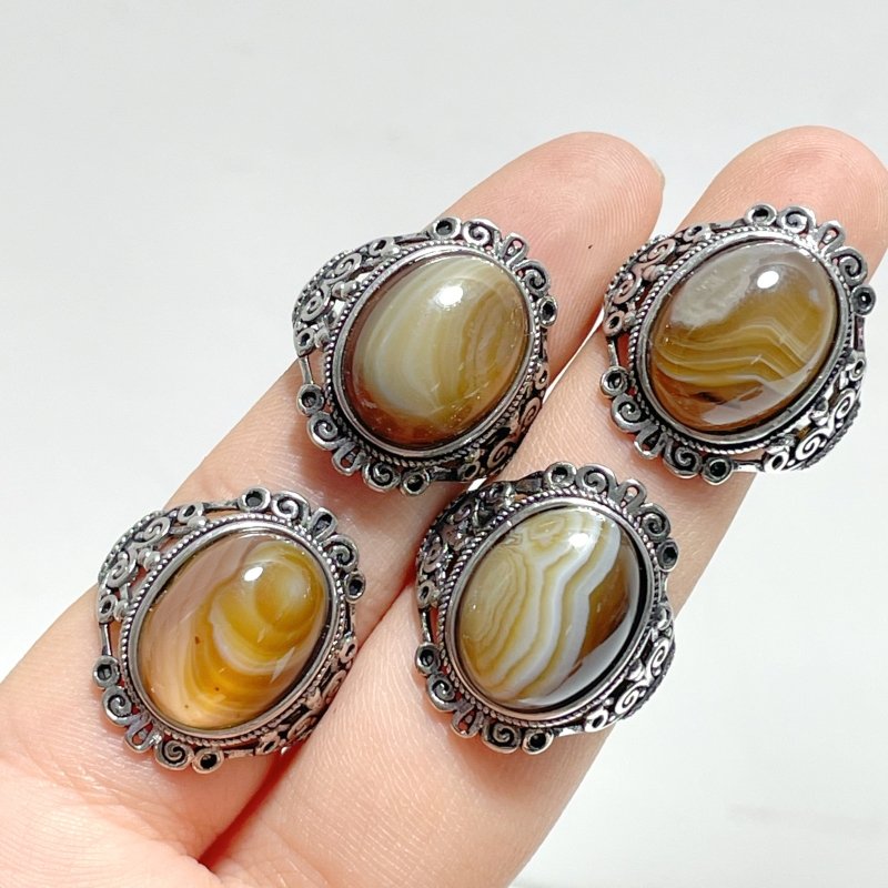 Beautiful Stripe Agate Ring Wholesale - Wholesale Crystals