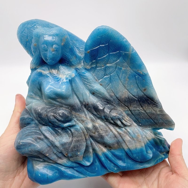 Beautiful Trolleite Angel Girl Carving -Wholesale Crystals