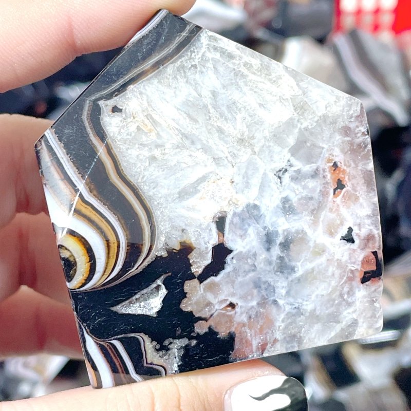 Black Stripe Agate Free Form Wholesale - Wholesale Crystals