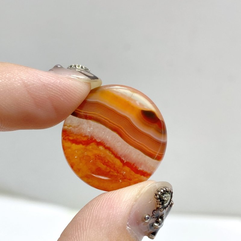 Carnelian Round Flat Cabochon Wholesale -Wholesale Crystals