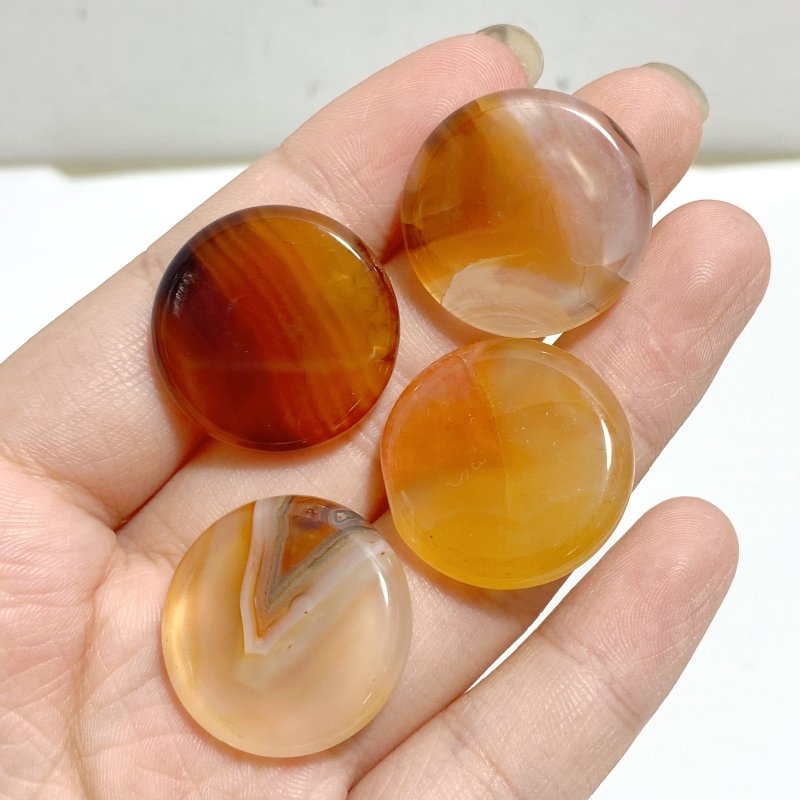 Carnelian Round Flat Cabochon Wholesale -Wholesale Crystals