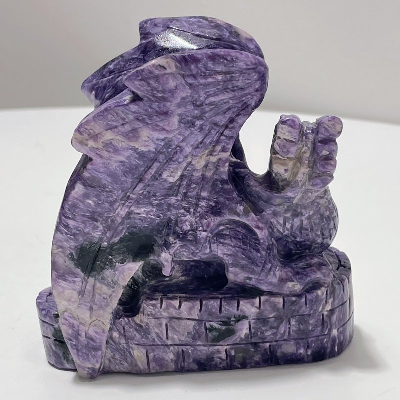 Charoite Flying Dragon Carving #1 - Wholesale Crystals