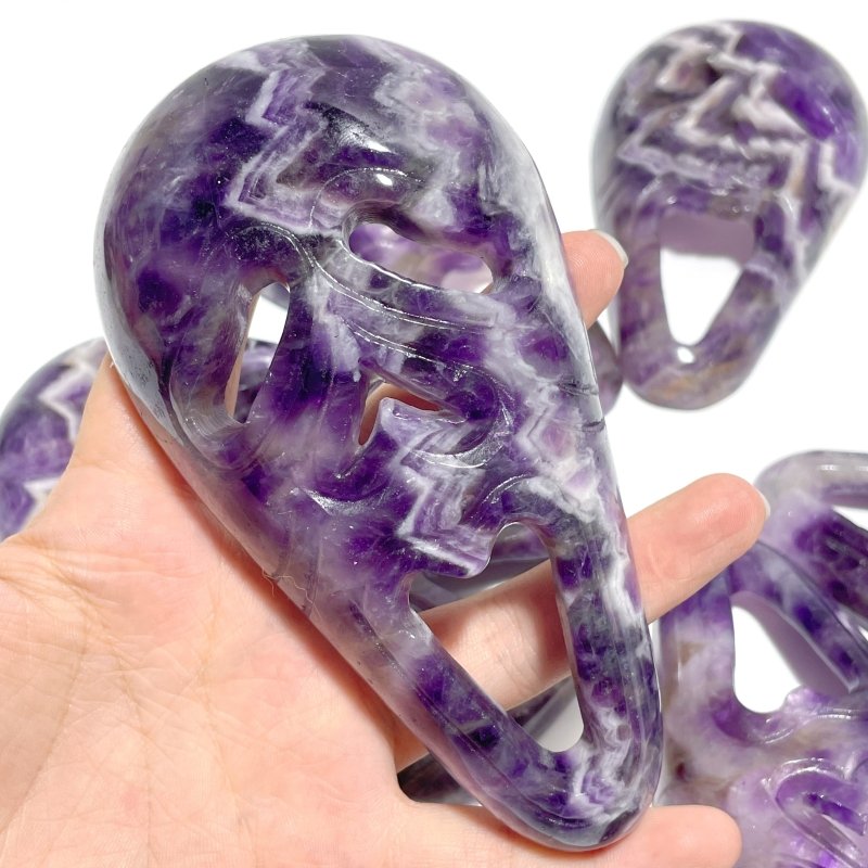Chevron Amethyst Ghost Mask Carving Halloween Wholesale - Wholesale Crystals