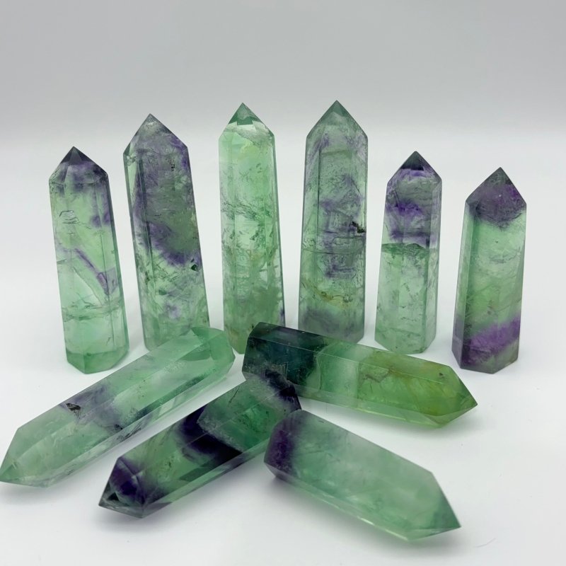 Clear Green Fluorite Points Wholesale -Wholesale Crystals