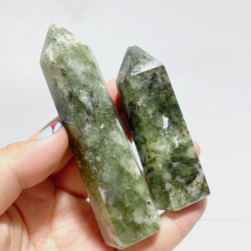 Clear Green Mica Point Wholesale - Wholesale Crystals
