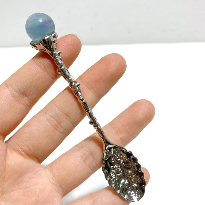Colorful Fluorite Sphere Coffee Spoon Wholesale - Wholesale Crystals