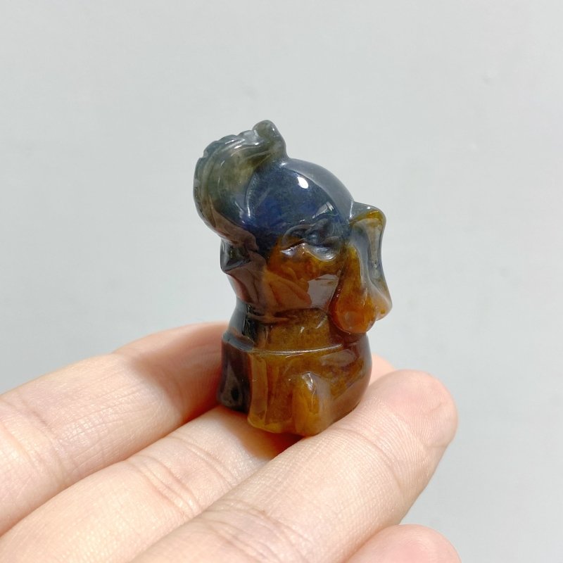 Colorful Moss Agate Elephant Crystals Carving Wholesale -Wholesale Crystals